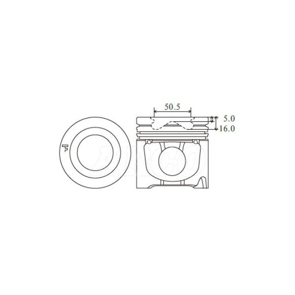 Piston & Ring Set IVECO/FIAT F1CE0481 PKIF1CE0481-STD - NASON