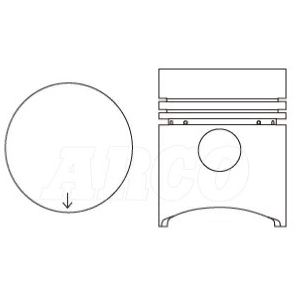 Piston & Ring Set MAZDA HA OHC DIESEL PKMHA-E3000-STD - NASON