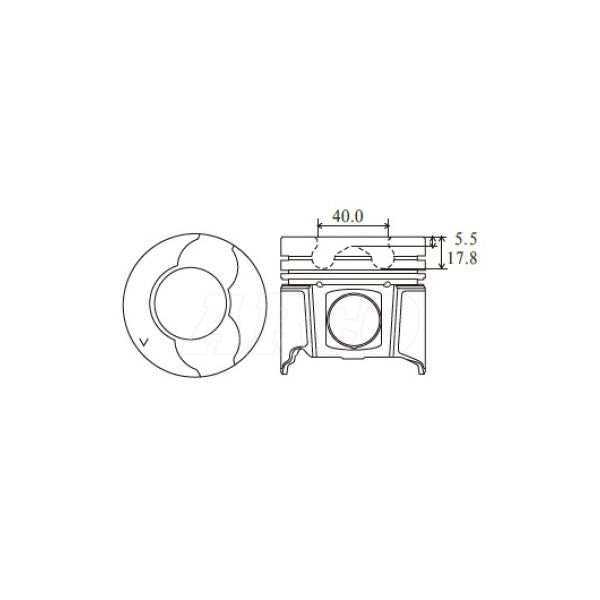 Piston & Ring Set RENAULT F9Q SOHC 8V 1.9L PKRNF9Q-0.50 - NASON