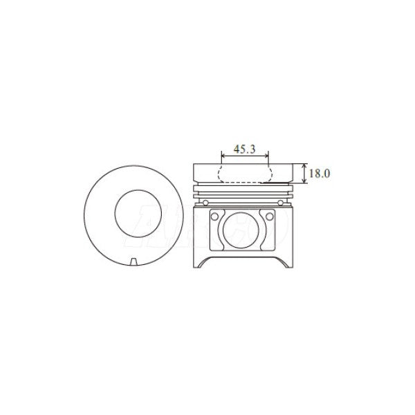 Piston & Ring Set TOYOTA 11B 34MM PIN PKT11B-1.00HS - NASON
