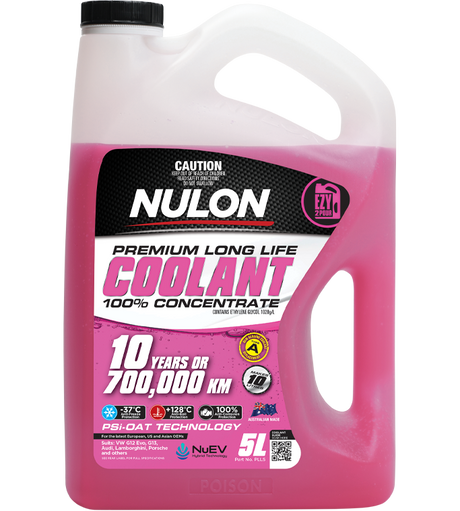 Pink Premium Long Life Coolant 100% Concentrate (PLL) - Nulon | Universal Auto Spares