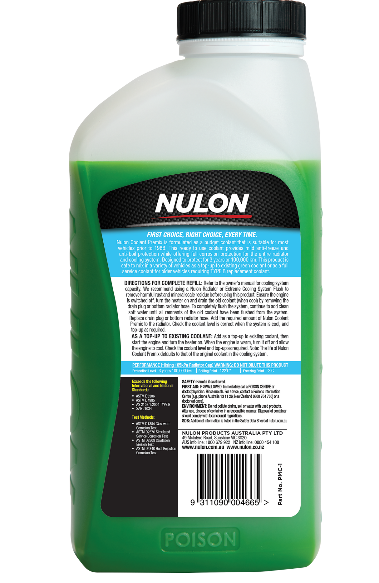 Coolant Premix - Nulon | Universal Auto Spares