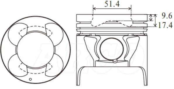 Isuzu 4JX1T Piston Set PO1306 STD - Austral