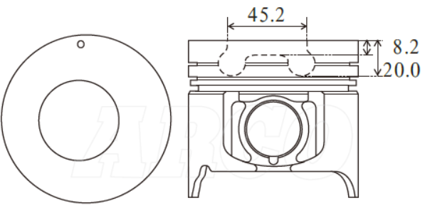 Isuzu 4JH1T Piston Set PO1307 STD - Austral
