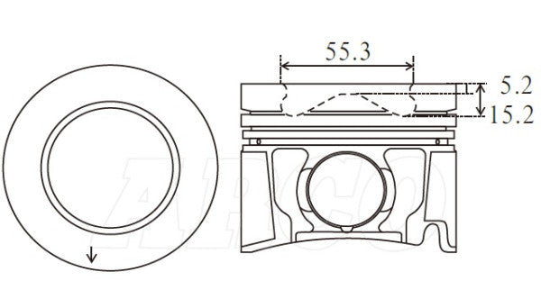 Isuzu 4JJ1 Tcx Piston Set PO1309B 020 - Austral