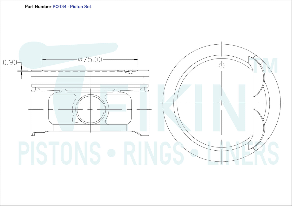 Suzuki J24B Piston Set PO134 040 - Austral | Universal Auto Spares