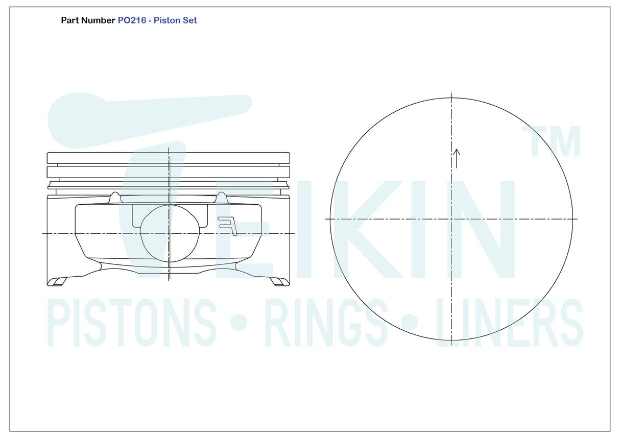 Holden 6.0 LS2 Piston Set PO216 020 - Austral | Universal Auto Spares