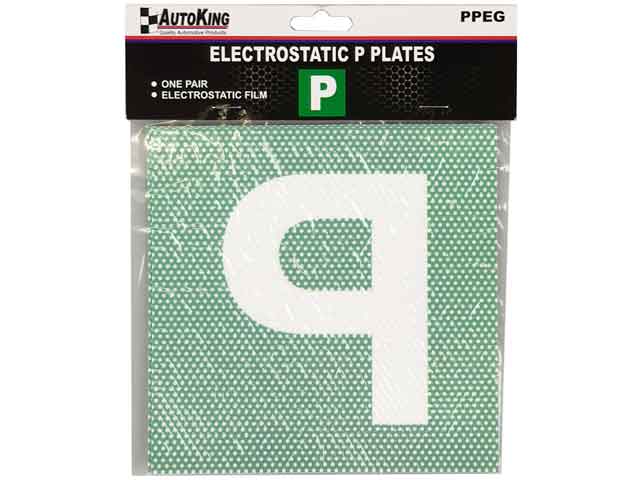 Green P Plates (Pair) Electrostatic - AUTOKING
