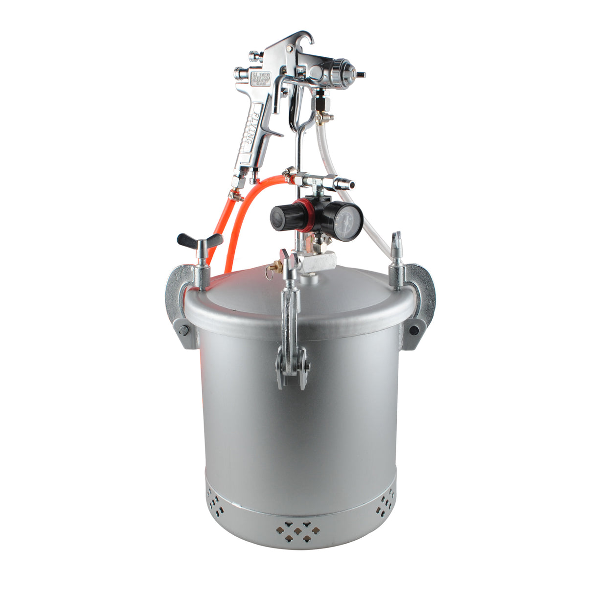 Pressure Tank Pot With Spray Gun Gauge Hose House DIY Painting Air Tools 10Litre PPSG-10L - Machter