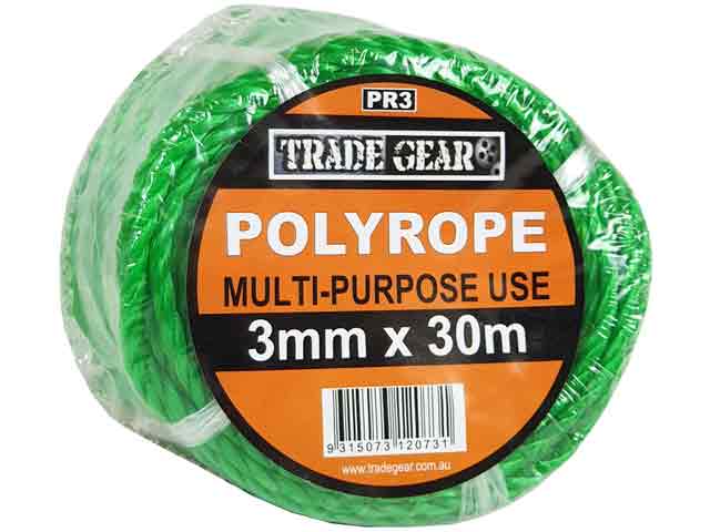 Poly Rope Coil 3mm x 30 Metre - Trade Gear
