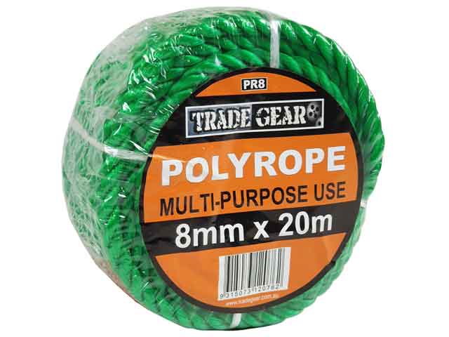 Poly Rope Coil 8mm x 20 Metre - Trade Gear