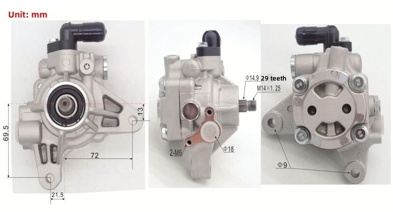 Machter Power Steering Pump Without Pulley Fit For Honda Accord & Euro CM5 & CL9 Series 1 Only 2003-2005 PSP-HD001 - Machter