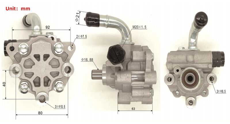 Machter Power Steering Pump Without Belt Pulley Fit For Jeep Commander XK XH Grand Cherokee III WH WK PSP-JP012M - Machter