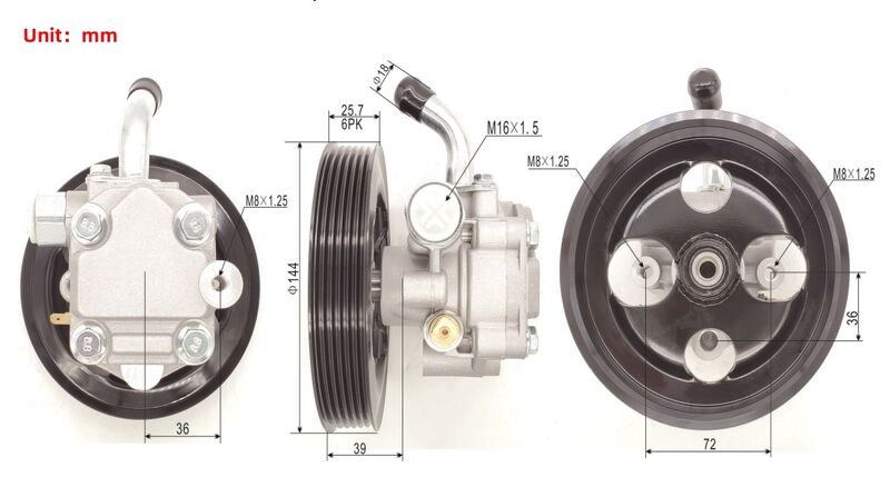 Power Steering Pump Fit For Mitsubishi Triton MN Challenger KH PB PC 2.5L 4D56 Turbo Diesel 09-14 4WD - Machter