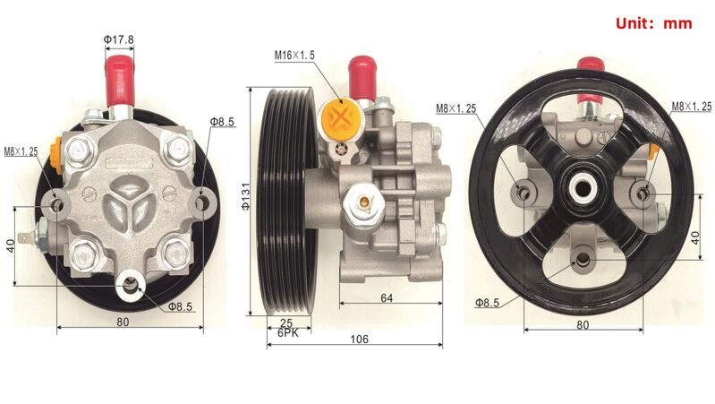 Machter Power Steering Pump Fit For Mitsubishi Outlander ZG ZH 2.0L 2.4L 2006-2012 PSP-MB011 - Machter