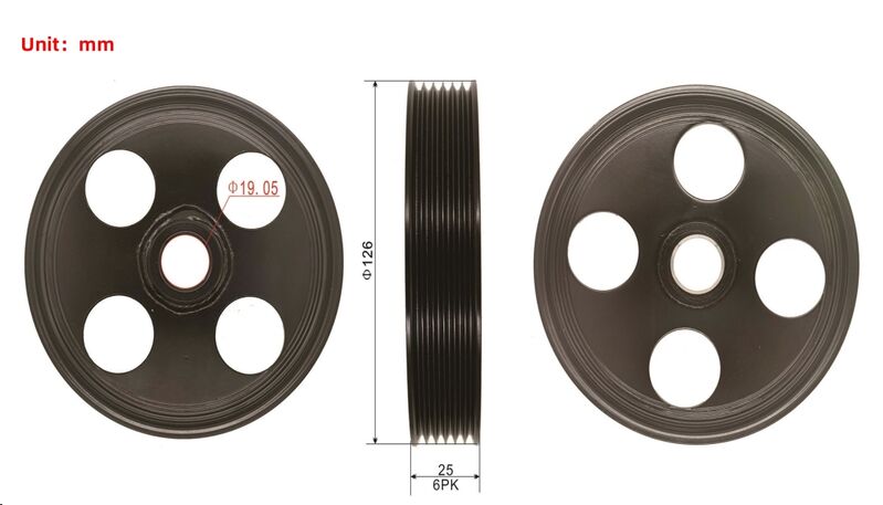 Power Steering Pump Pulley Fit For Ford Falcon BA BF XR6 For Territory SY SX FG 4.0L 6Cyl 2008-2014 PSPP-FD002 - Machter