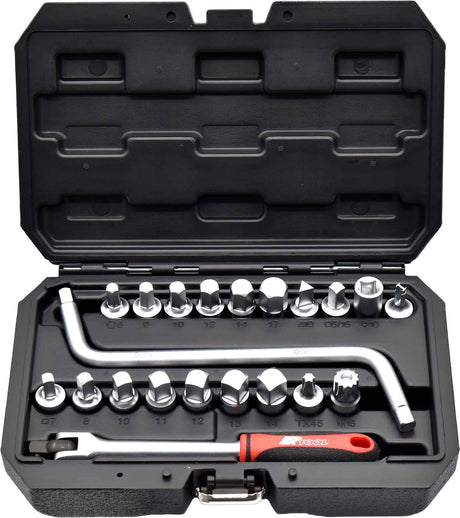 Sump Plug Wrench 21pc with 19 Sump Plug Adaptors - Pro-Kit | Universal Auto Spares