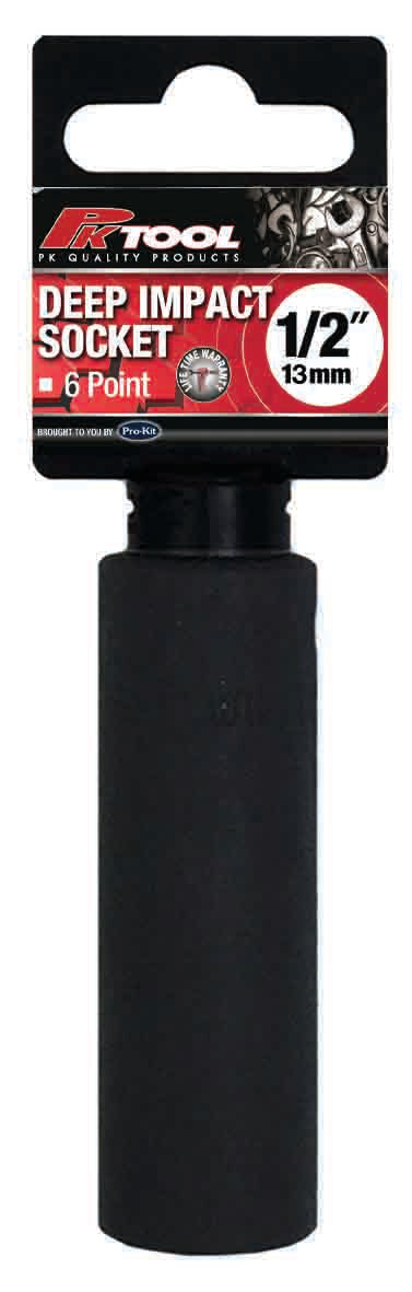 13mm 1/2” Drive 6PT Metric CR-V Deep Impact Socket - PKTool