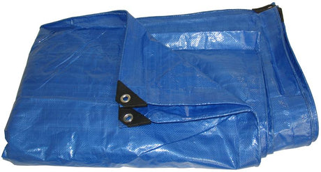 Heavy Duty Blue Poly Tarps With Re-Inforced Grommets 8 Sizes - AUTOKING