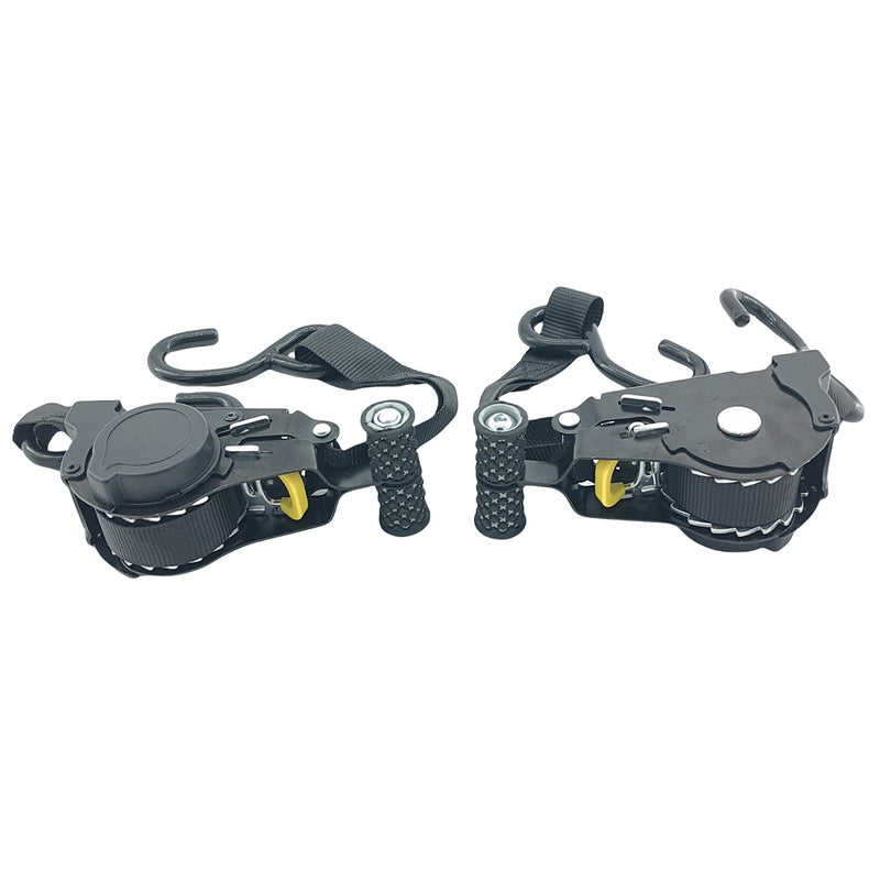 2 Pcs Automatic Retractable Ratchet Straps Polyester 680kg 3.3m*2.5cm RAT-003-2PCS - Machter