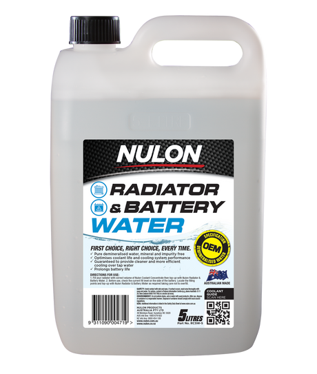 Radiator & Battery Water 5L - Nulon