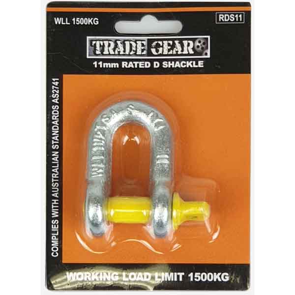 D Shackles 1500kg 11mm (7/16") - Trade Gear
