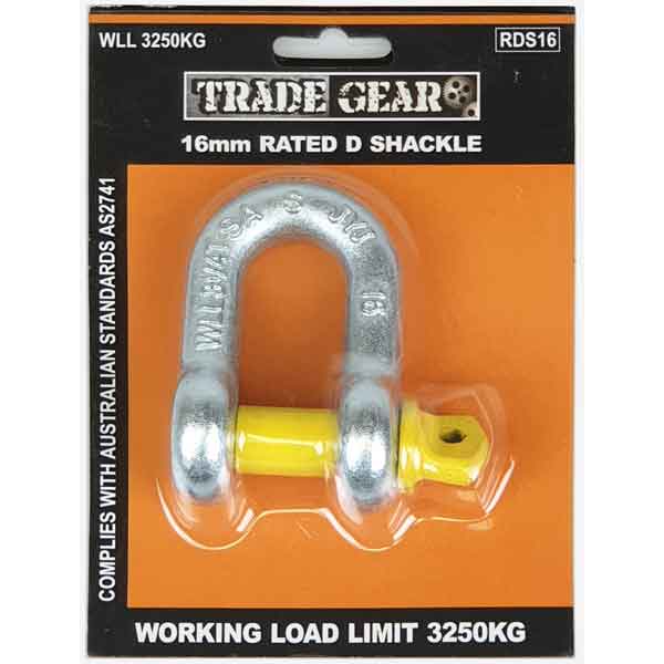 D Shackles 3250kg 16mm (5/8") - Trade Gear