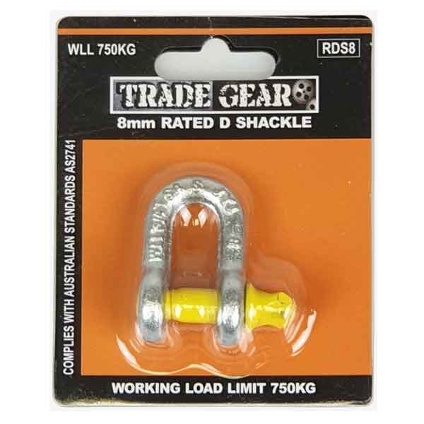 D Shackles 750kg 8mm (5/16") - Trade Gear