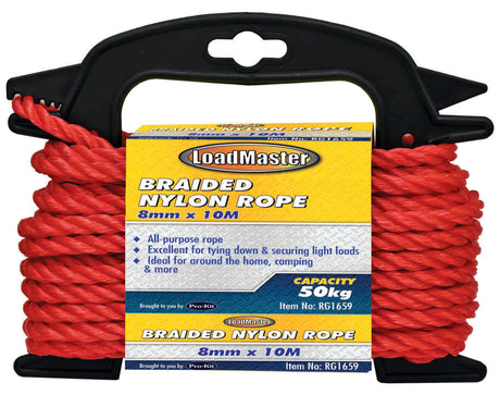 Twisted Poly Rope 8mm x 10mtr, 400kgs Breaking Strength - LoadMaster