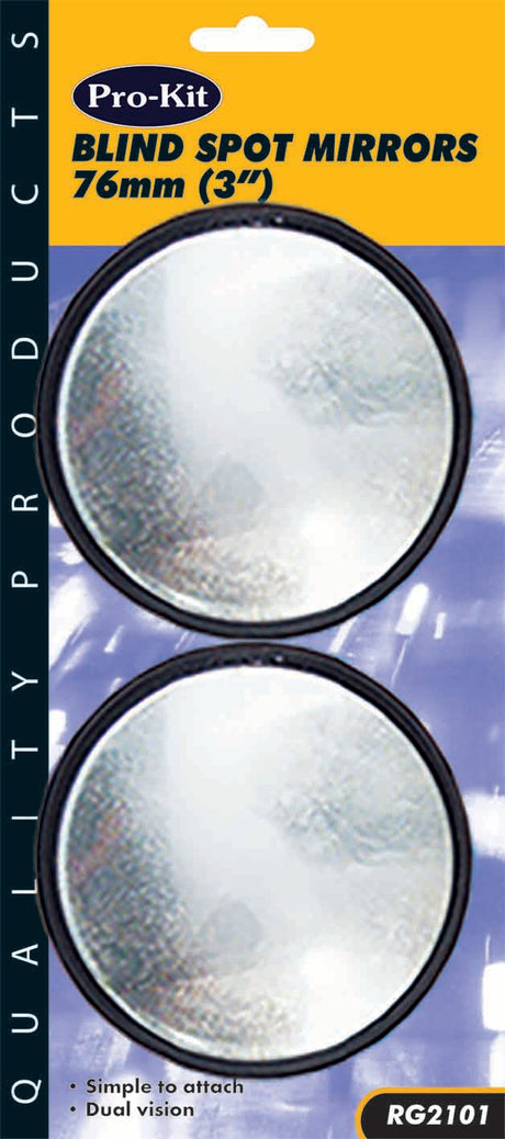 Mirror 2 Piece 50mm (2") & 75mm (3") Blind Spot - Pro-Kit 75mm (3")