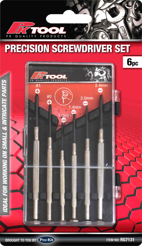 6 Pieces Phillips & Blade Precision Screwdriver Set - PKTool