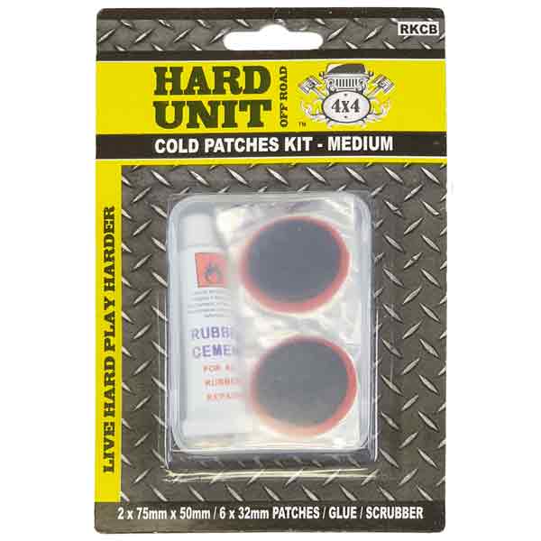 11 Piece Cold Patch Tube Repair Kit 50mm x 10 Cold Patches - HARD UNIT