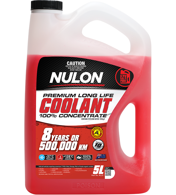 Red Premium Long Life Coolant 100% Concentrate - Nulon 5L