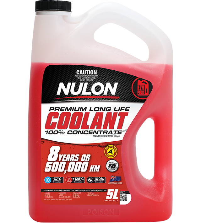 Red Premium Long Life Coolant 100% Concentrate - Nulon 5L