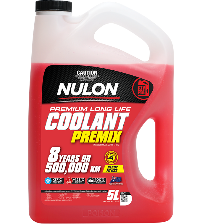 Red Premium Long Life Coolant Premix - Nulon 5L