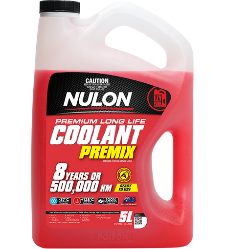 Red Premium Long Life Coolant Premix - Nulon 5L