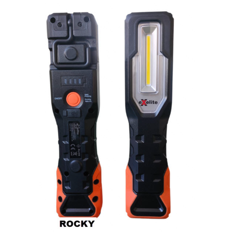 HEAVY DUTY, MAGNETIC ANGLE WORKLIGHT & TORCH ROCKY - Exelite