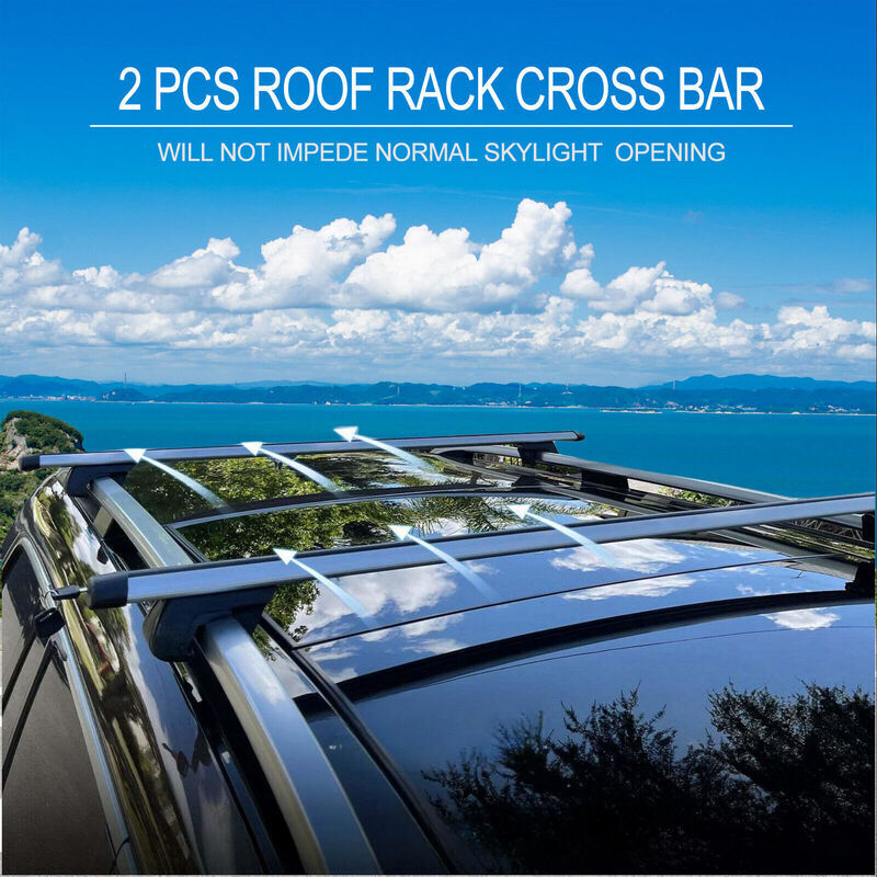 2 x Aluminum Cross Bars With Raised Roof Rail Fit For Toyota RAV4 2000-2005/2013-2019 RRCB-TA001 - Machter