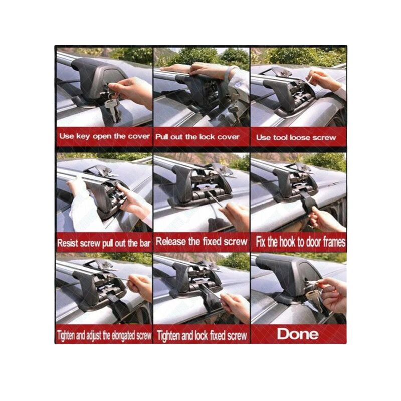 2 x Non-Rail Aero Alloy Roof Rack Cross Bar Fit For Suzuki Grand Vitara For Nissan Qashqai ST 5 Doors RRCBM-SGXX2 - Machter