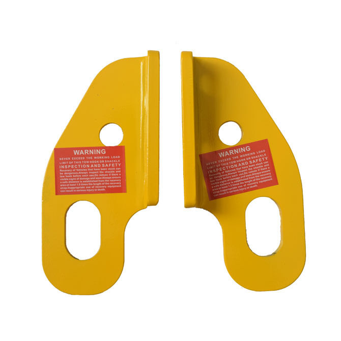 Front Recovery Tow Point Kit 5 Tonne Hitch Fit For Nissan Patrol GU Navara D40 Navara D23 / NP300 Pathfinder R51 Yellow RTP-NS001YW - Machter