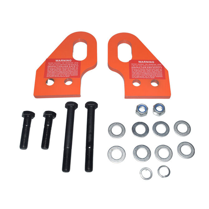 2PCS Front Recovery Tow Point Kit 5 Tonne Hitch Fit For Toyota LandCruiser Prado 120 Series H/D 2003-2009 WLL 5000KG RTP-TA005 - Machter