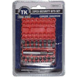 Security Star & Torx Bits Set 33 Piece With Plastic Holder - Tool King