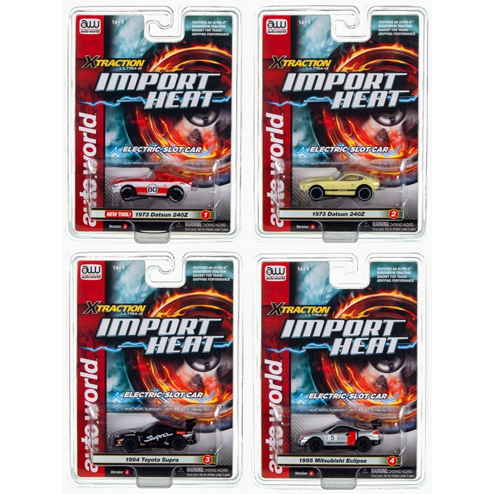 Auto World 2023 R2 Import Heat X-Traction Slot Car Assortment Single Collectible