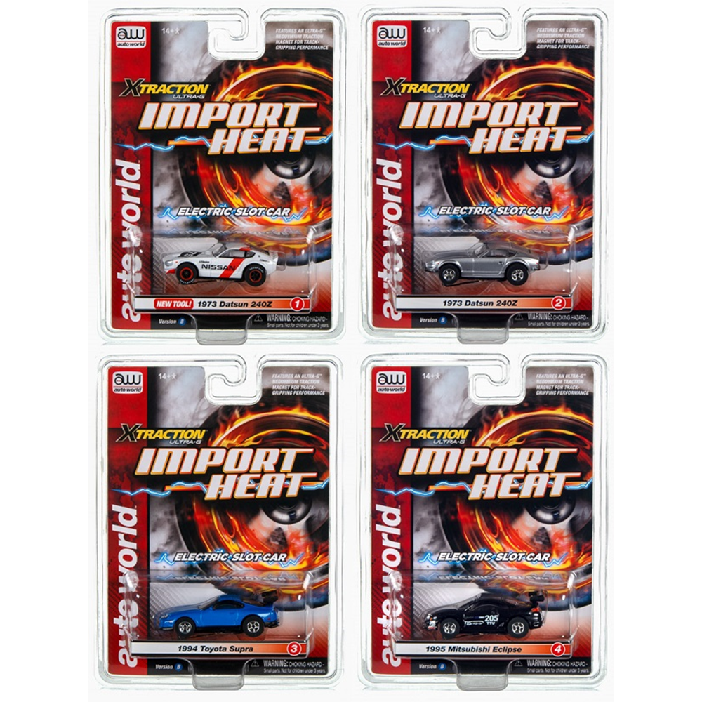 Auto World 2023 R2 Import Heat X-Traction Slot Car Assortment Single Collectible
