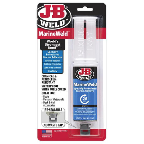 Marine Weld Epoxy Syringe 25ml Strong, Lasting Repairs - J-B Weld