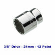 Socket 3/8" Drive 21mm 12-Point - Sidchrome