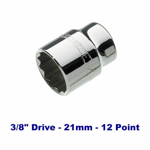 Socket 3/8" Drive 21mm 12-Point - Sidchrome