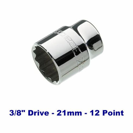 Socket 3/8" Drive 21mm 12-Point - Sidchrome