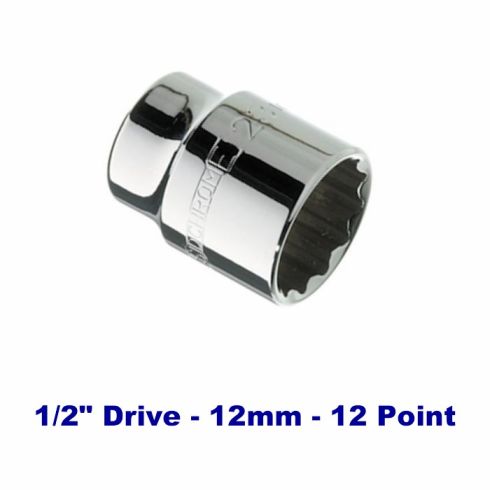 Socket 1/2" Drive 12mm 12-Point - Sidchrome