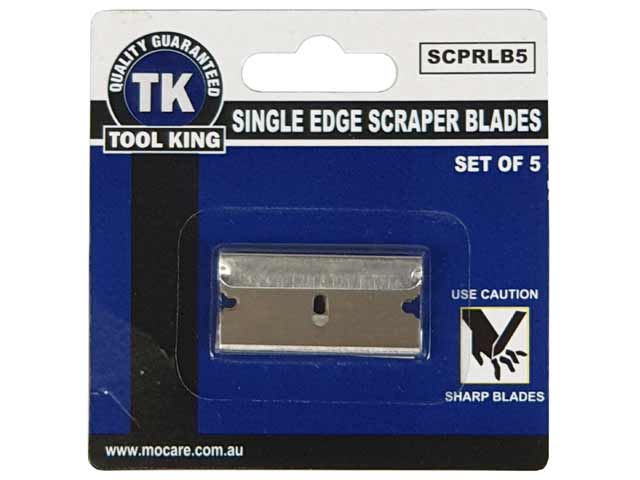 Scraper Blades Single Edge Pack of 5 - Tool King